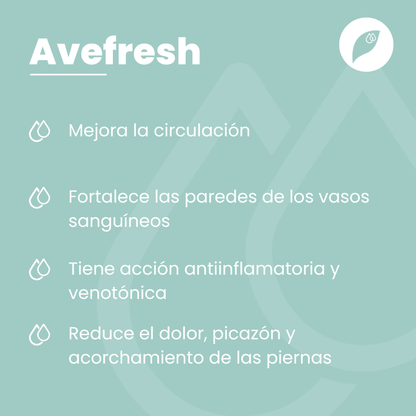AVEFRESH® - Alivio Eficaz. Piernas ligeras y descansadas
